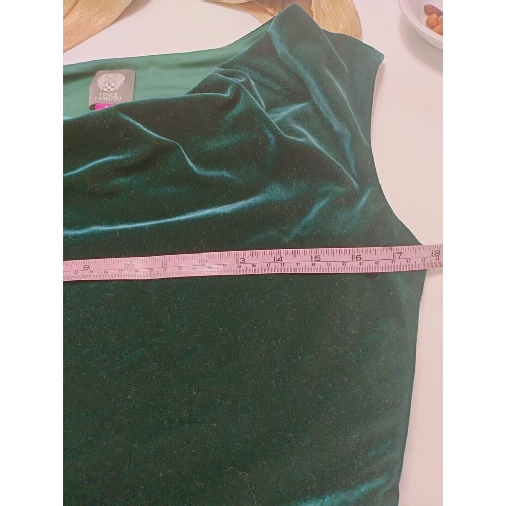 Vince Camito hunter green cowled-neck cinched on the side size 8 dress. - Picture 11 of 13